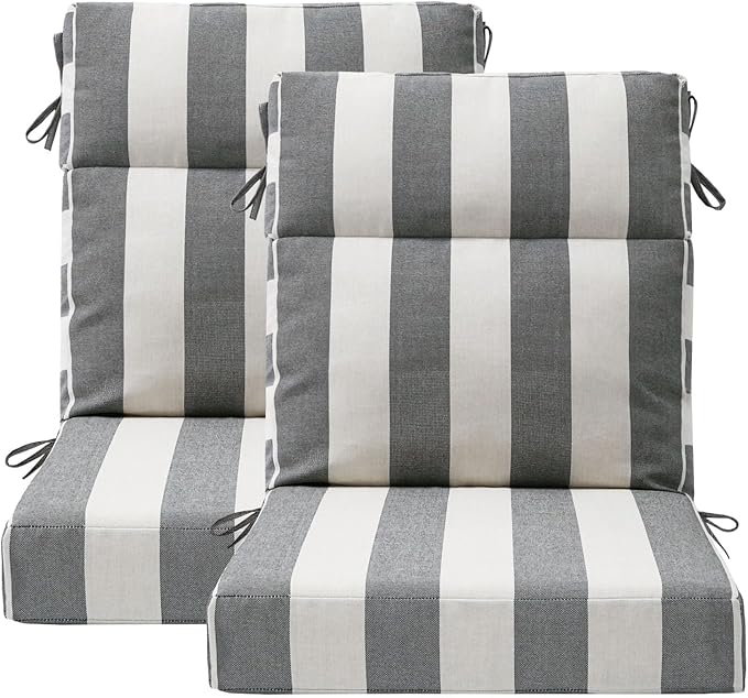 Outdoor High Back Chair Cushion Seat Pads, 44 x 21 Inch Water-Repellent & by Unimatta