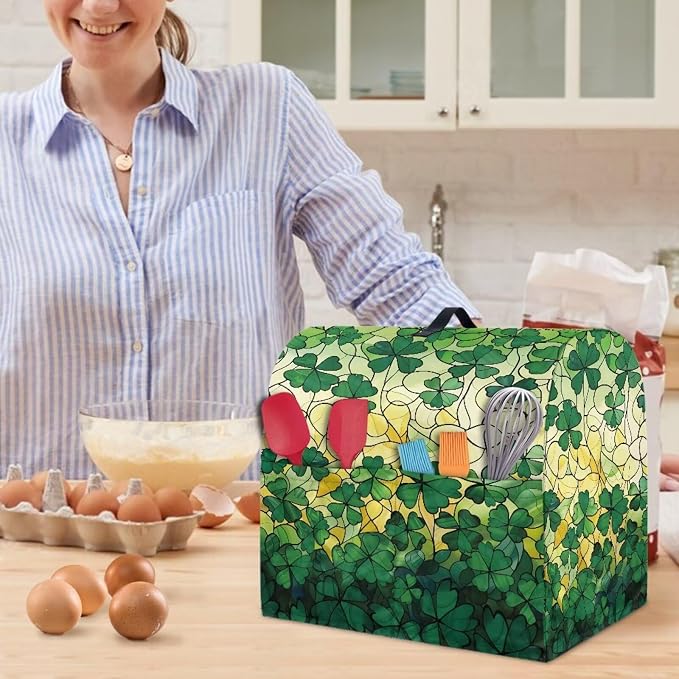 St. Patrick's Day Mixer Covers Shamrock Kitchen Aid Stand Mixer Dust Covers - Image 5