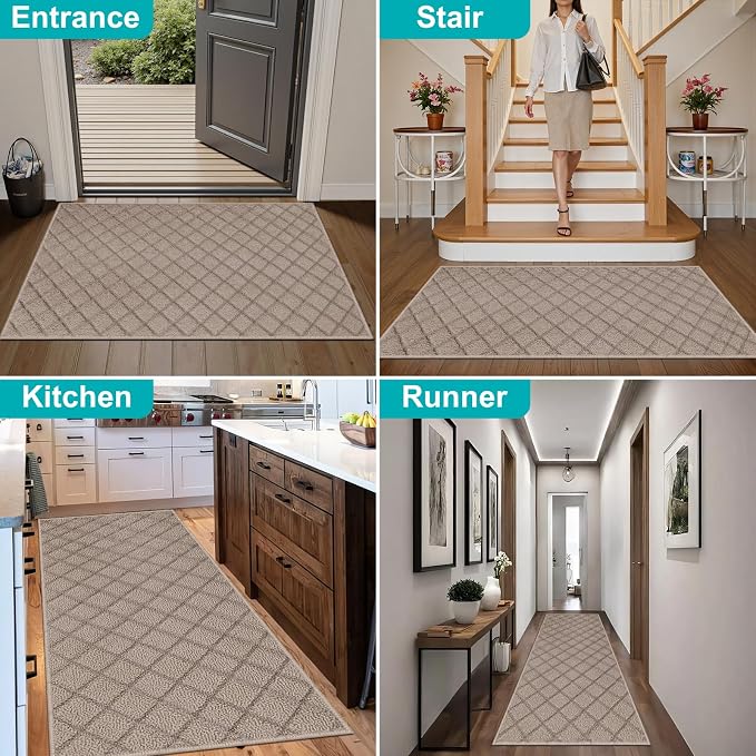 Azadx 3'x5' Front Entryway Door Mat Non Slip Indoor Door mats Washable Entry - Image 9
