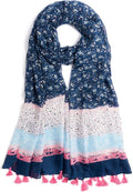 Scarf for Women Lightweight Soft Floral Leopard Printed Scarves Fall Winter by QIUTIMIY