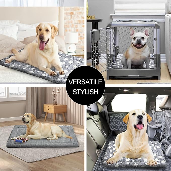 Washable Dog Bed Plush Orthopedic Outdoor Crate Mat - Image 6