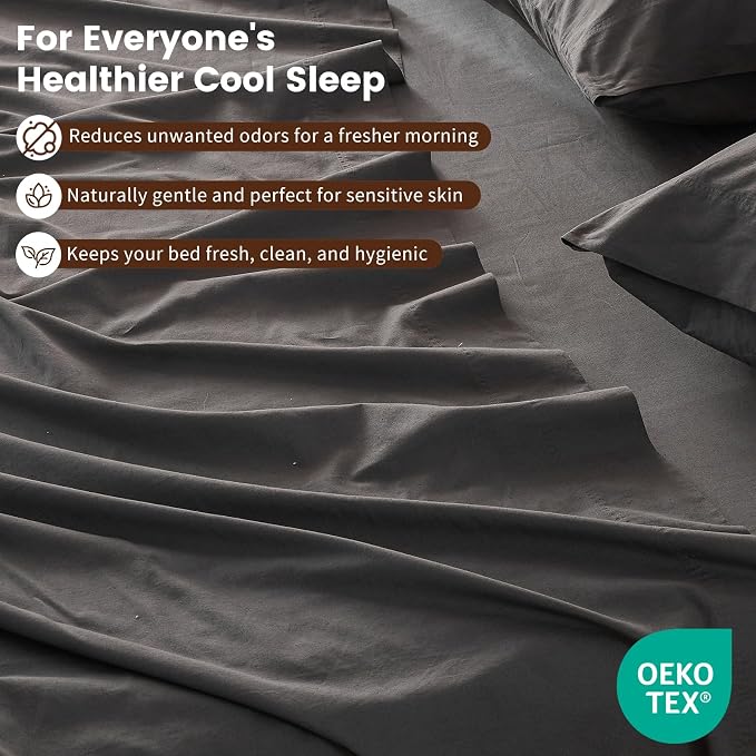 100% Linen Sheet Set King Size Extra Deep Pocket Fits 18-24 Inch Mattress - Image 5