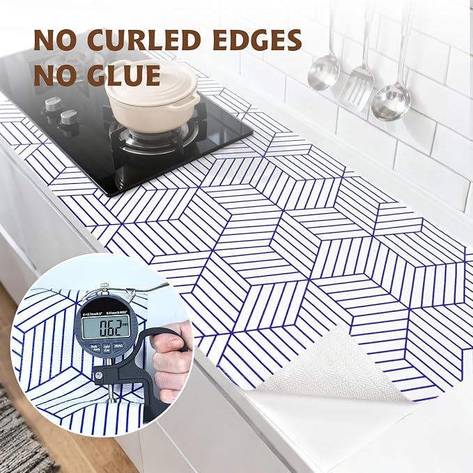 Shelf Liners for Kitchen Cabinets 12in x 20FT, Non Adhesive Cabinet Liner - Image 8