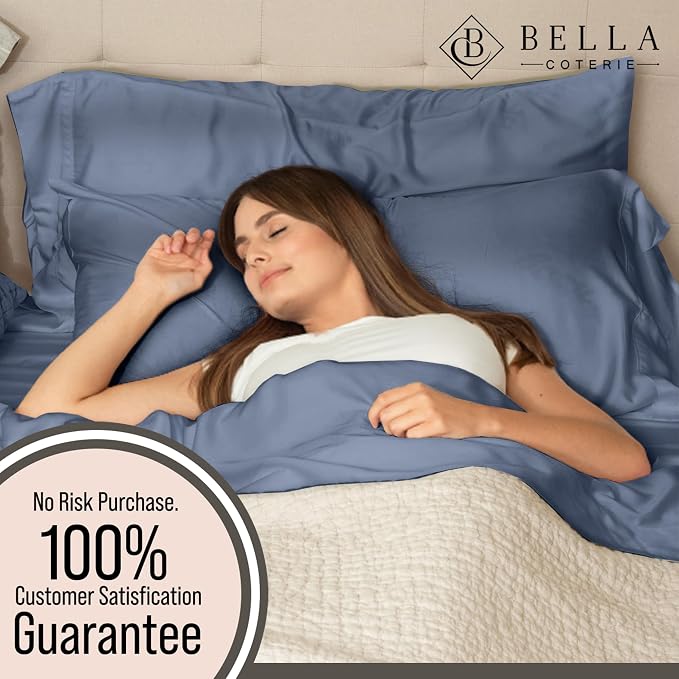 Bella Coterie 6 Piece Luxury Bamboo Viscose Queen Size Sheet Set | 100% - Image 5