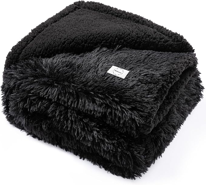 Black Calming Dog Blankets Waterproof Pet Blanket by Unknown