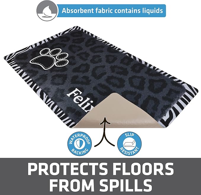 Drymate Personalized Pet Bowl Placemat, Custom Dog & Cat Food Feeding Mat - Image 3