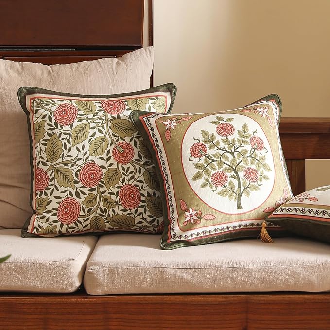 Rectangle Throw Pillow Covers Pack of 2, Velvet Farmhouse - Image 6