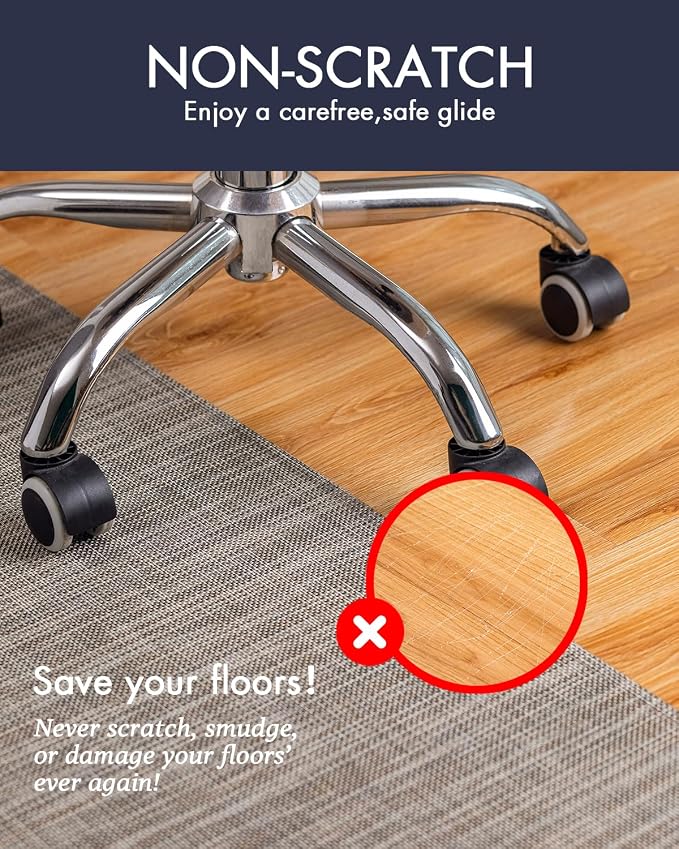 Office Chair Mat for Hardwood Floor Under Desk Computer Rolling Chair Mat for - Image 2