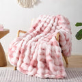 Smoofy Faux Fur Throw Blanket for Couch Rabbit Fleece by SMOOFY