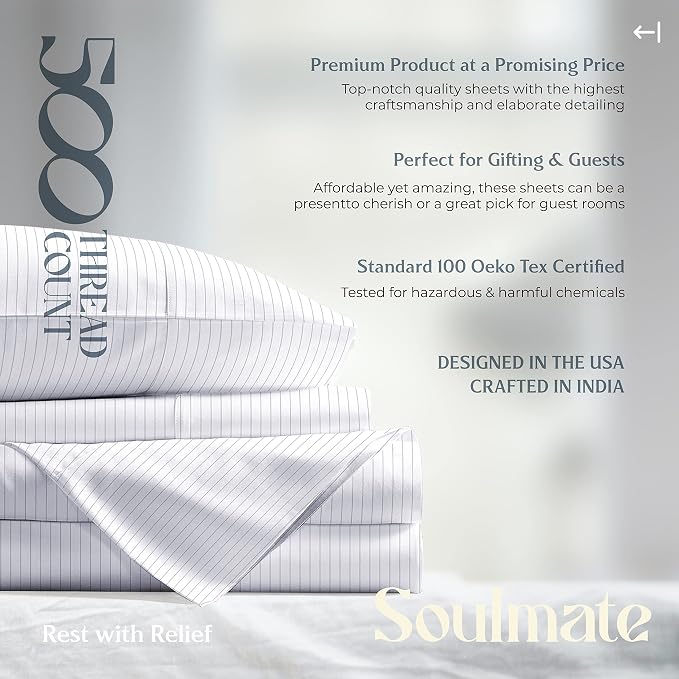 Mayfair Linen 100% Cotton Printed Bed Sheets Full Size Set - Image 8
