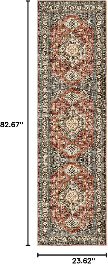 Lahome Oriental Washable Runner Rug Non Slip, 2x7 Rug Runners - Image 2