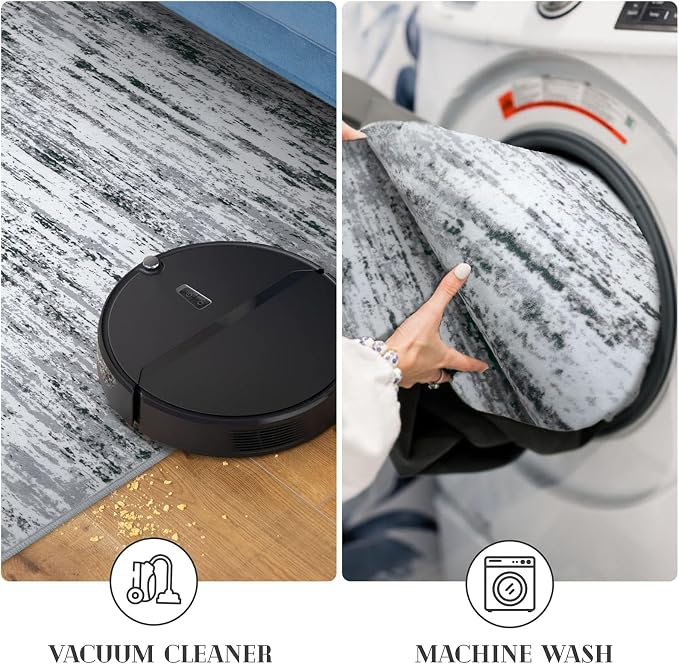 Modern Abstract 8x10 Large Machine Washable Living Room Rug Non-Slip Soft - Image 6