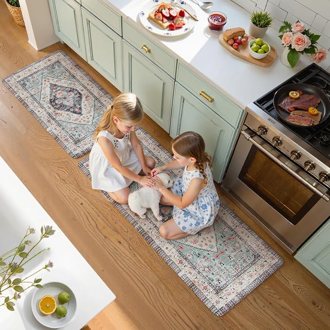 KIMODE Farmhouse Kitchen Mats, Anti Fatigue Kitchen Rugs Sets of 2, Non Slip - Image 8