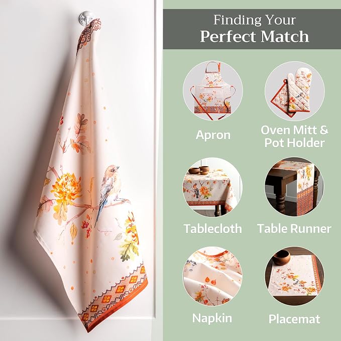 Maison d' Hermine Kitchen Towels Set of 3 100% Cotton 20" x 27.5" Reusable - Image 5