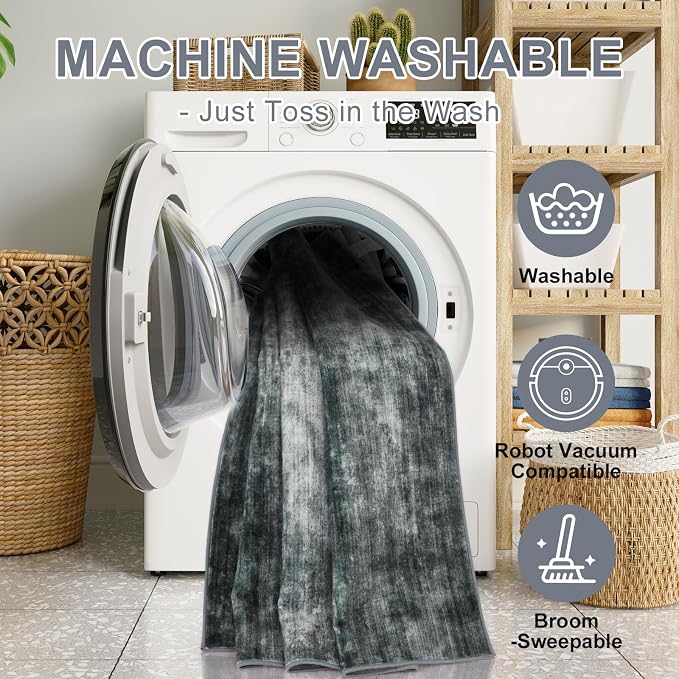 WILLSUN Washable Area Rugs, 8x10 Non-Slip Boho Large Area Rugs - Image 5