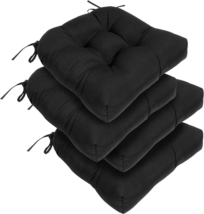 RACE LEAF Patio Chair Cushions 17x17 Inch 4 Pack, Thickened Outdoor Cushions by RACELEAF