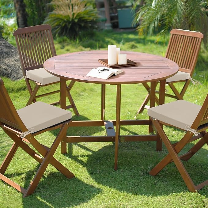 Outdoor Chair Cushions Set of 4: Waterproof & Fade Resistant Seat Cushion - Image 2
