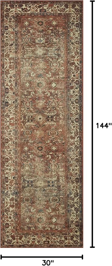 Loloi Magnolia Home by Joanna Gaines Banks Collection BAN-04 Brick/Ivory 2'-6" - Image 2