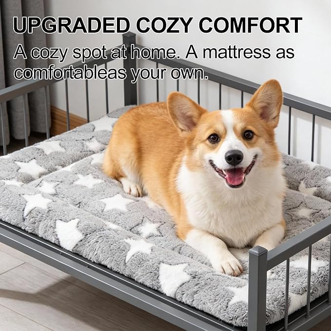 Dog Crate Mat, 4 Piece Reversible Pet Bed, Machine Washable, Small Dogs & Cats - Image 6