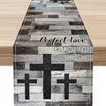 Rustic Wood Bar Table Runner, Rustic Country Retro Grey Farmhouse Village Plank by Unknown