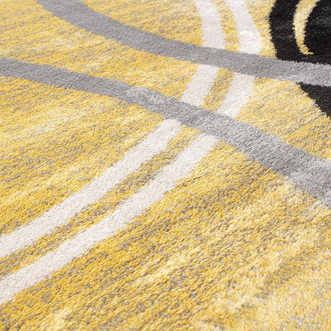 Rugshop Wavy Circles Design Accent Rug, Carpet - Image 8