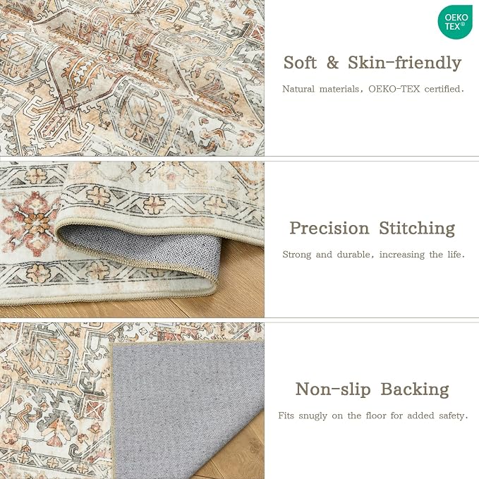 zesthome 5x7 Washable Rug-Stain Resistant Area Rugs - Image 4