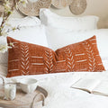 BlissBlush Fall Brick Red Boho Lumbar Throw Pillow Cover 14X36, Decorative Long by BlissBlush