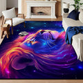 6' x 9' Galaxy Lion Rug Large 3D Fierce Lions Space Area Rugs by CERYUEE