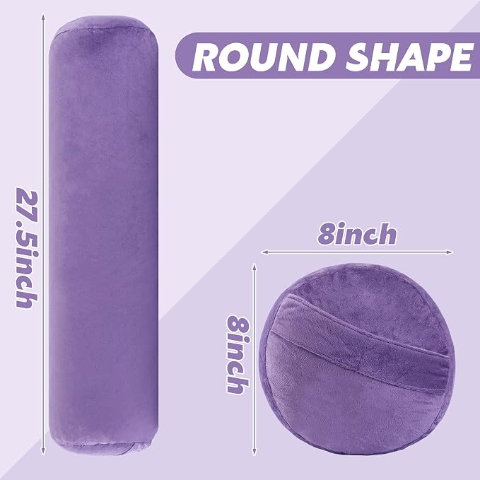 MABOZOO Round Yoga Pillow, Cylindrical Yoga Bolster Pillow - Image 2