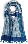 Scarf for Women Lightweight Soft Floral Leopard Printed Scarves Fall Winter by QIUTIMIY