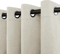 Easy-Going Linen Look Blackout Curtain 108 Inch Length Grommet Window Curtain by Easy-Going