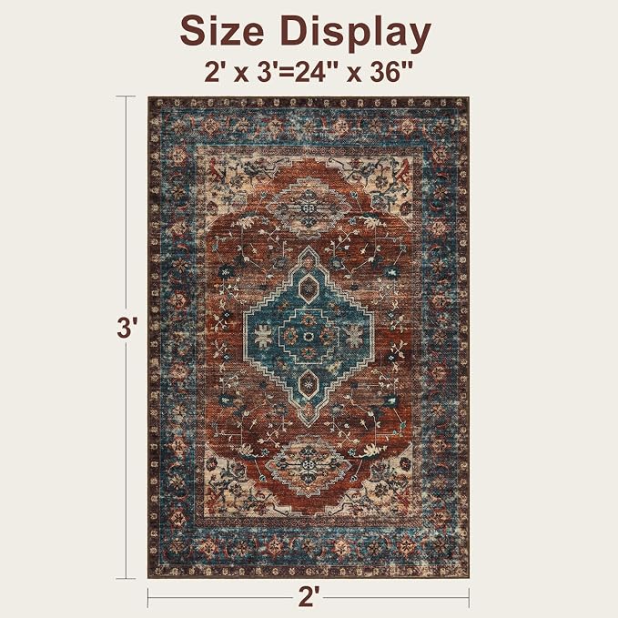 Tangsoo Oriental 2x3 Washable Rugs - Image 2