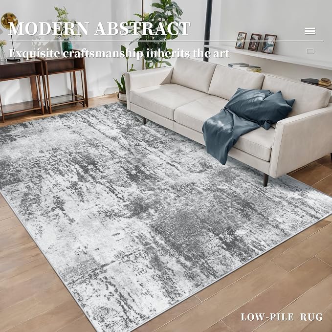 Ciicool Abstract Area Rug Indoor, 3x5 Washable Entryway Rug, Modern Soft Throw - Image 2