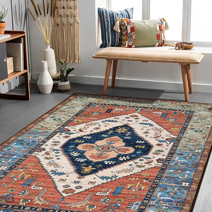 Lahome Boho Machine Washable Rugs - Image 3
