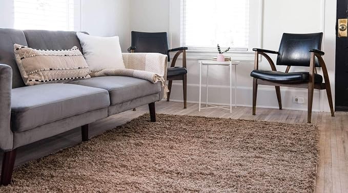 Unique Loom Solid Shag Collection Area Rug - Image 3
