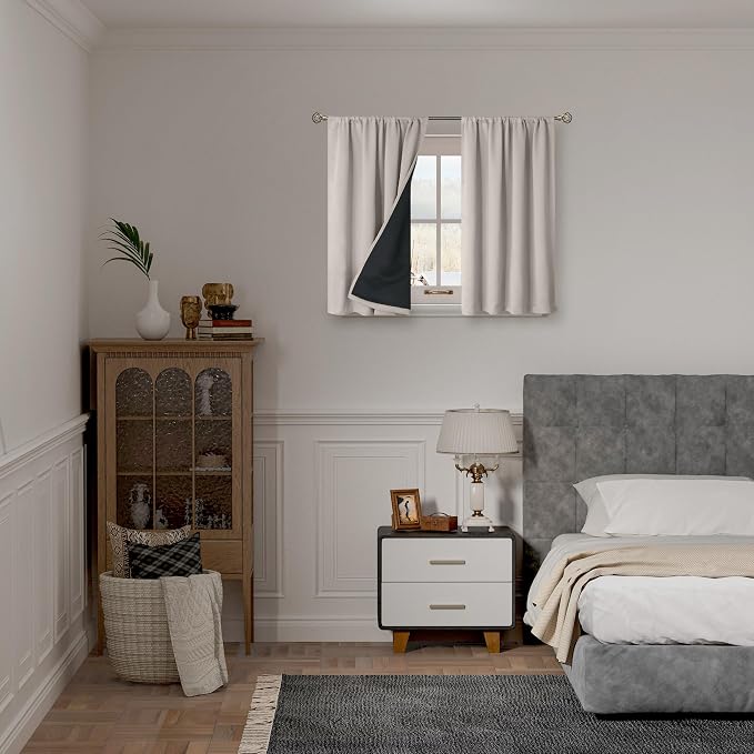 BGment Blackout Curtains for Small Window, Thermal Insulated Full Room - Image 2