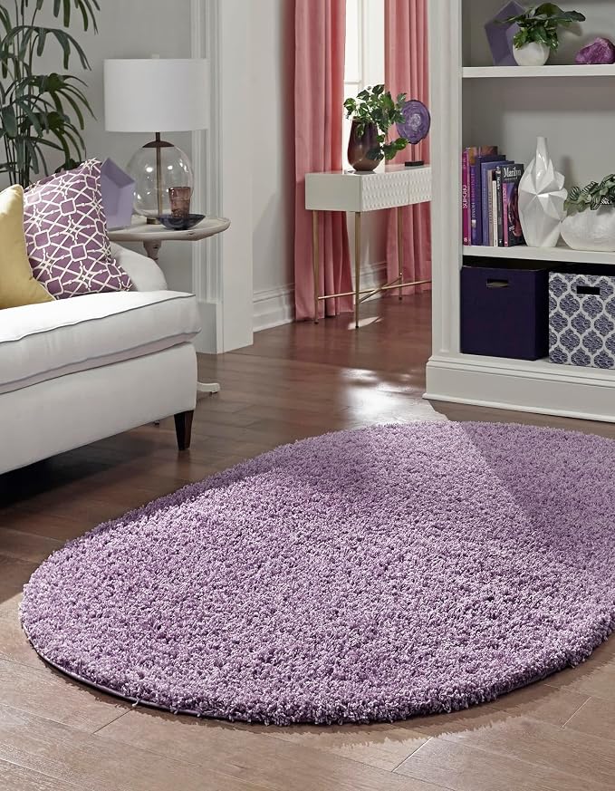 Unique Loom Solid Shag Collection Area Rug - Image 3