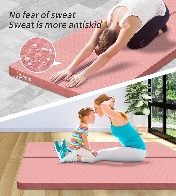 nuveti Large Exercise Mat - 15mm/20mm/30mm Thick Yoga Mat | Workout Mat - Image 6