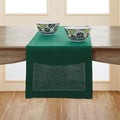 Solino Home Linen Rainforest Green Table Runner 132 Inches Long by SolinoHome