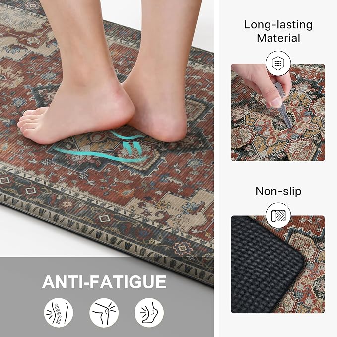 GENIMO Kitchen Mats for Floor, Washable Anti Fatigue Mat for Cushioned - Image 4
