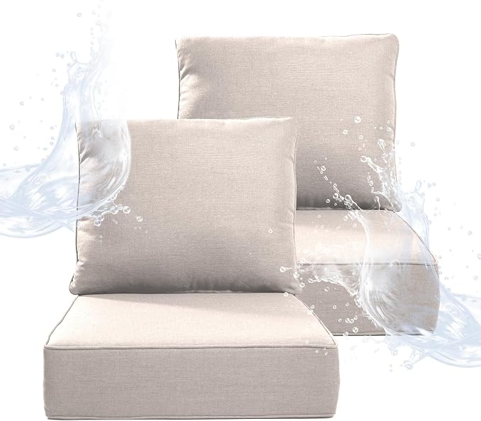6" Thicker Outdoor Chair Cushion 2 Sets by Artfurniz