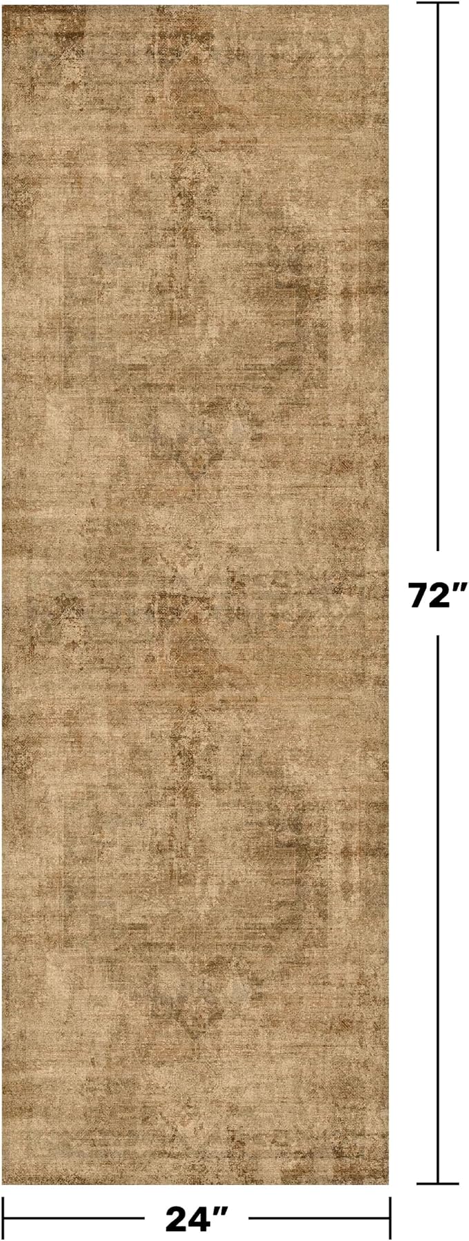Farmhouse Kitchen Runners Rug 2x6, Washable Medallion Rug - Image 2