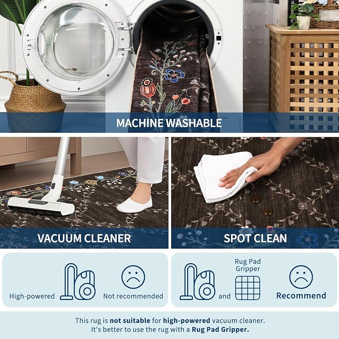 GarveeHome 2x6 Washable Floral Runner Rugs - Image 5