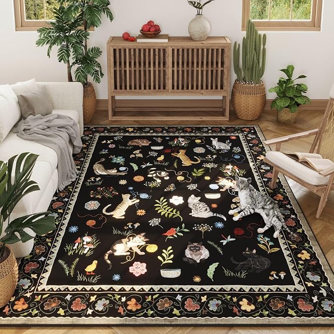 Rugcomf Area Rugs 8x10 Rug for Living Room Clearance Washable Boho Area Rug Non - Image 4