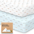 2-Pack Mini Crib Sheets Fitted by KeaBabies