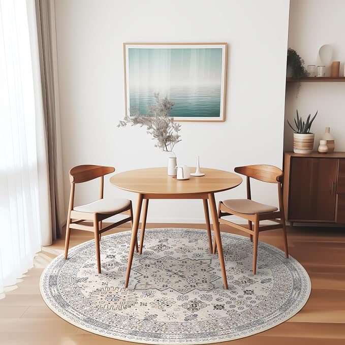 zesthome Washable Round Rug - 5ft Ultra-Thin Circle Area Rugs - Image 7
