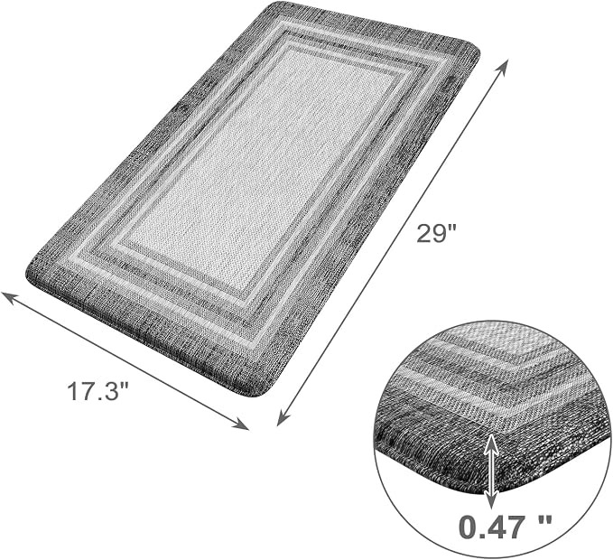 KIMODE Anti Fatigue Kitchen Mat, 17.3"x29" Cushioned Kitchen Rug, Non Slip - Image 2