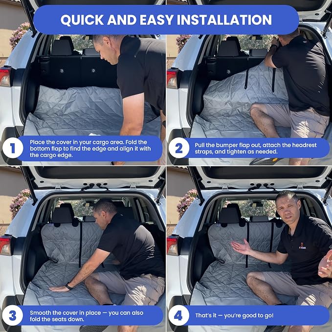 4Knines Split Cargo Liner for SUV – For Dogs & Pets, Heavy-Duty, Waterproof - Image 8