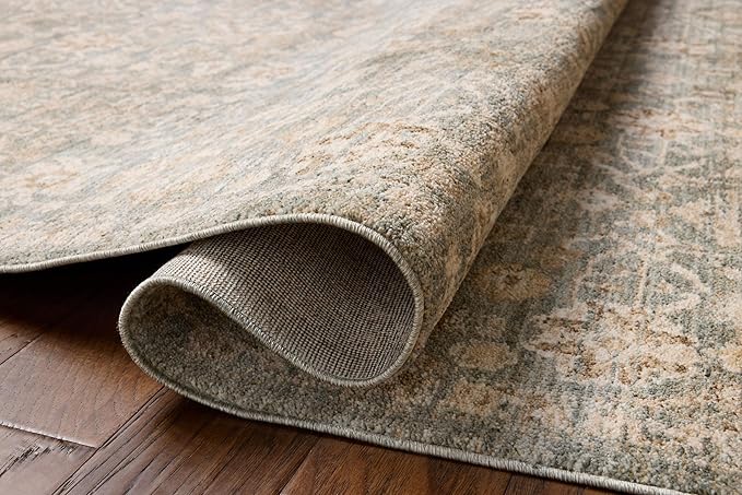 Loloi Chris Loves Julia Palma Collection PLM-05 Blue/Natural 3'-6" x 5'-6" - Image 4
