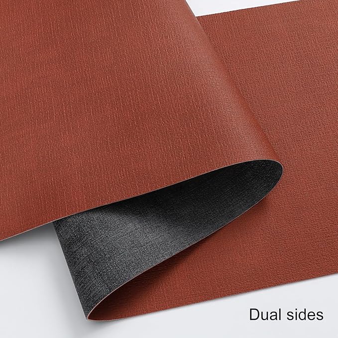 Table Runners 72 Inches Long, Dual-Sided Faux Leather Farmhouse Table Runner - Image 2